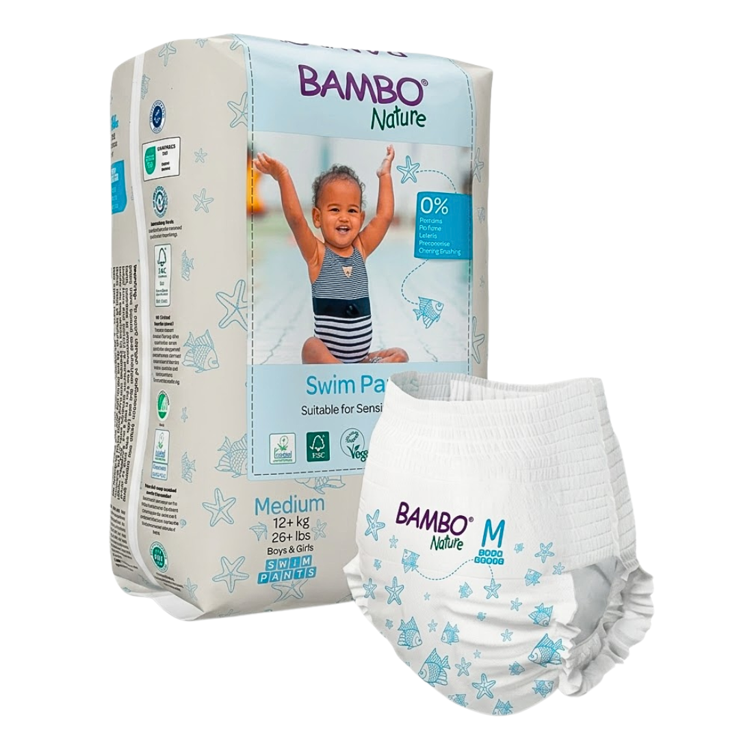 Bambo Swim Pants Medium +12kg 12pcs Bambo Nature Swim Pants Medium +12kg 12 Pieces – Image 1