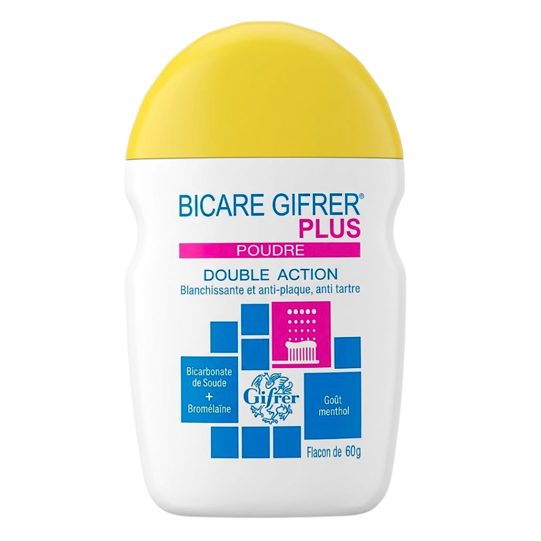 Gifrer bicare plus poudre blancheur Menthe 60g Gifrer Bicare Plus Poudre Blancheur Menthe 60g – Image 1