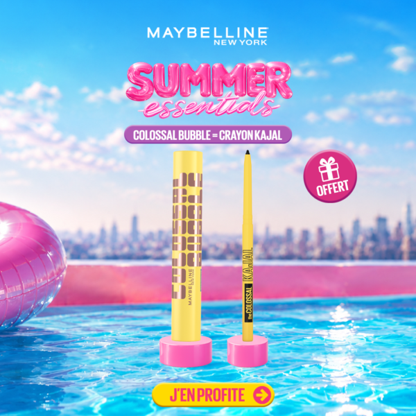 Maybelline Mascara Colossal Bubble Black = Crayon The Colossal Kajal Black OFFERT