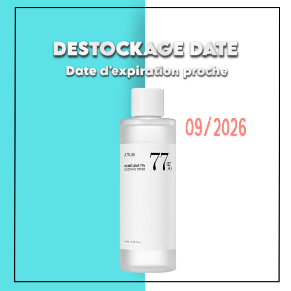 ANUA - Heartleaf 77% Soothing Toner - 250ml - DESTOCKAGE DATE