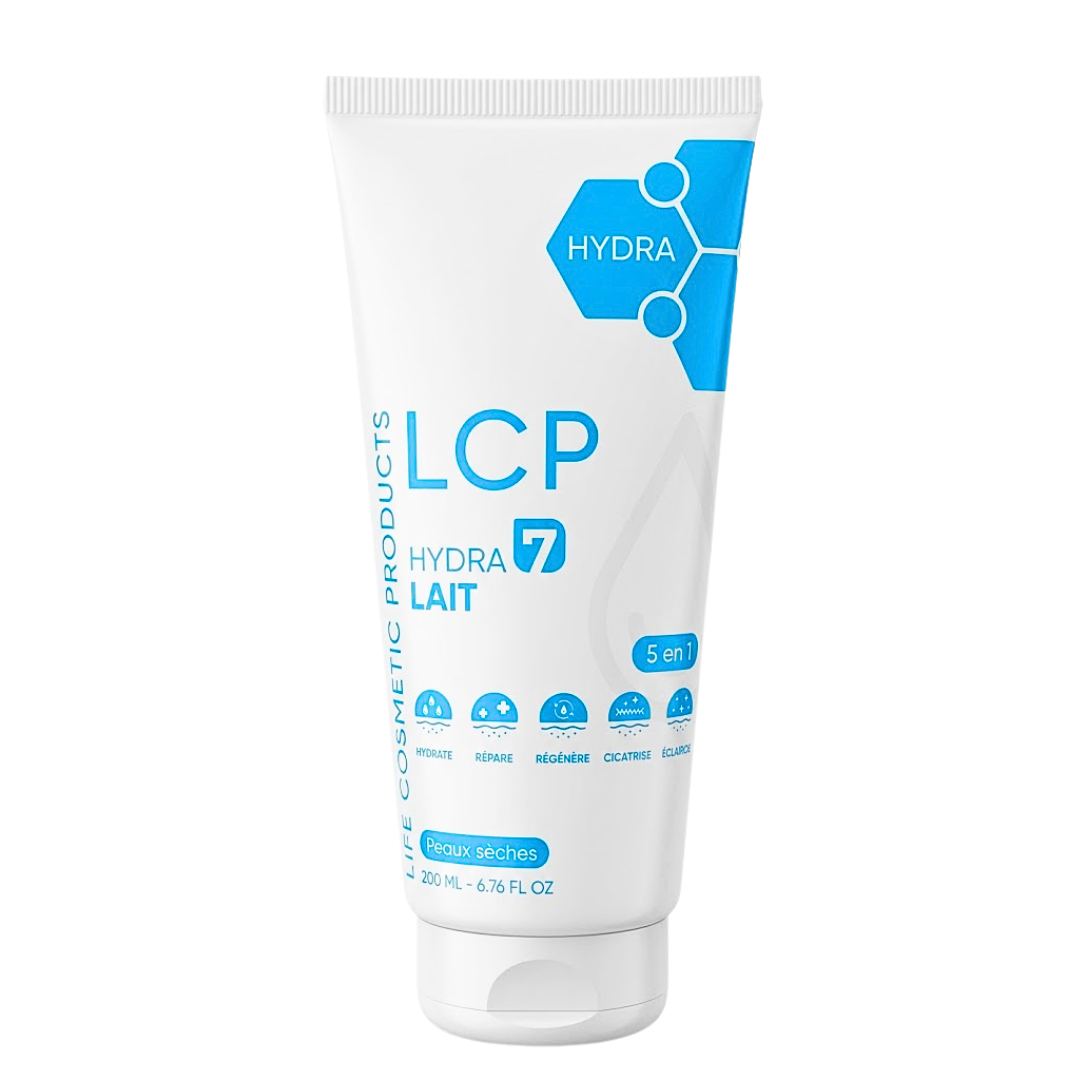Lcp Hydra7 Lait Hydratant Ps 200ml LCP Hydra7 Lait Hydratant Peaux Seches 200ml – Image 1