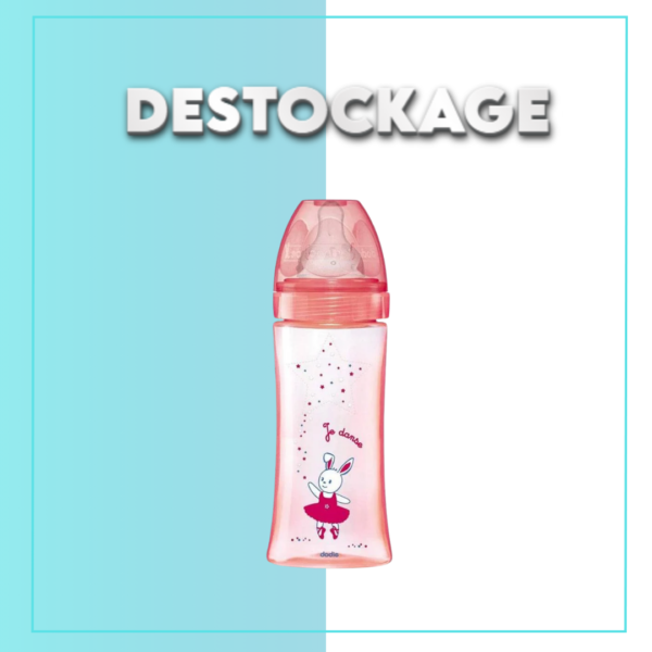 Dodie Biberon Initiation+ 330Ml Rose Danse +6 M - DESTOCKAGE