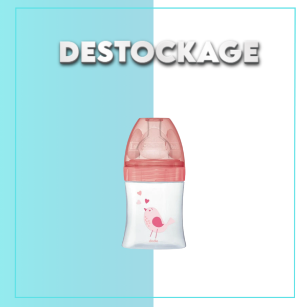 Dodie Biberon senstation+ Tétine plate 150ml 0-6m jardin - DESTOCKAGE