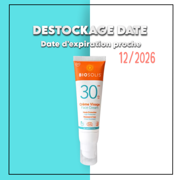 BIOSOLIS CREME VISAGE SPF 30 50ML - DESTOCKAGE DATE