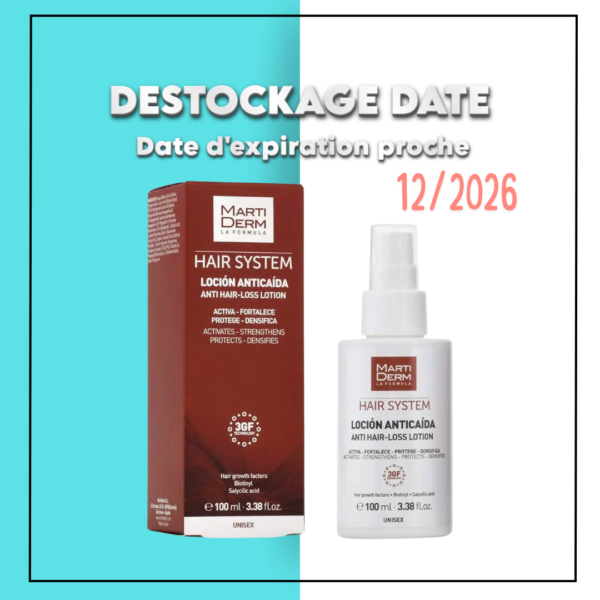 Martiderm Hair System Lotion Anti-Chute 100ml - DESTOCKAGE DATE