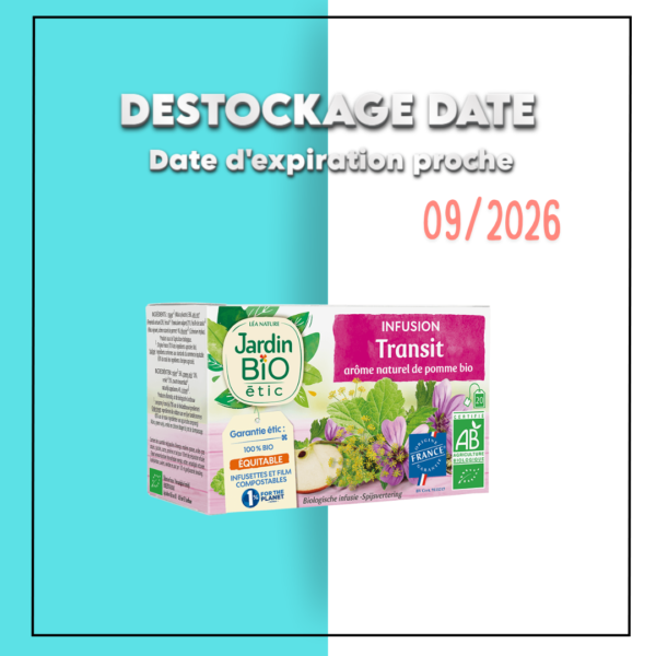 JARDIN BIO INFUSION TRANSIT INTESTINAL 20 SACHET - DESTOCKAGE DATE