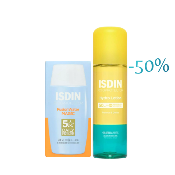 ISDIN Fotoprotector Fusion water Magic 50ml+Hydro Lotion 200ml -50% Pack