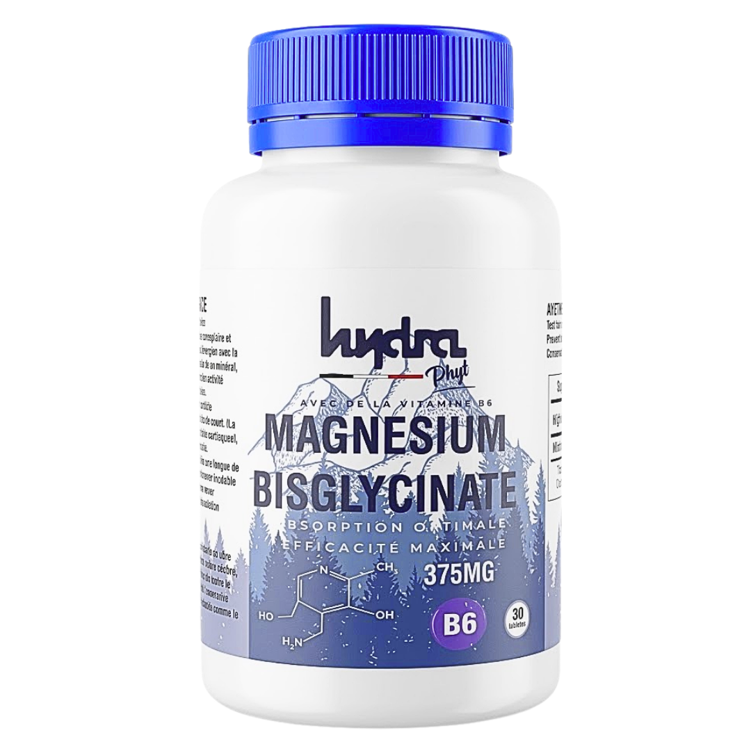 Hydra-plus-Magnesium-Bisglycinate-375mg-30gelules.png Hydra Plus Magnesium Bisglycinate B6 375mg 30 Gelules – Image 1