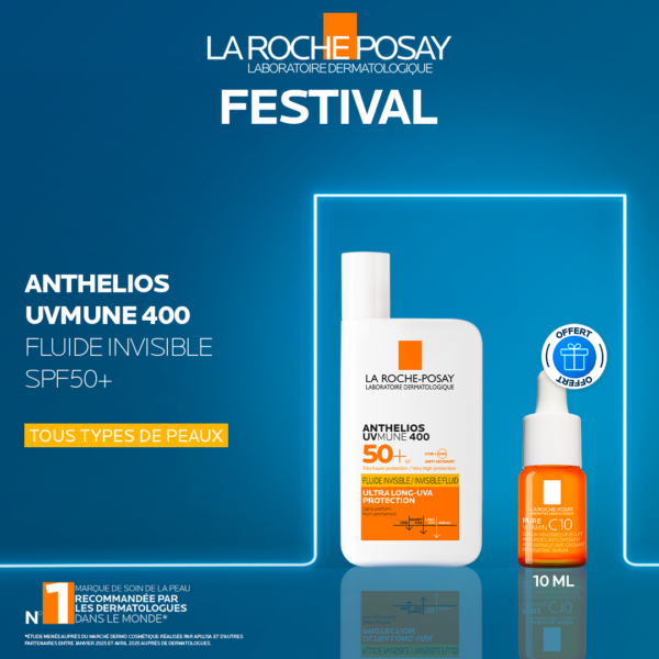 La Roche Posay Anthelios Shaka Fluide UVMUNE 400+ spf50 = Mini Vitamin C12 OFFERT
