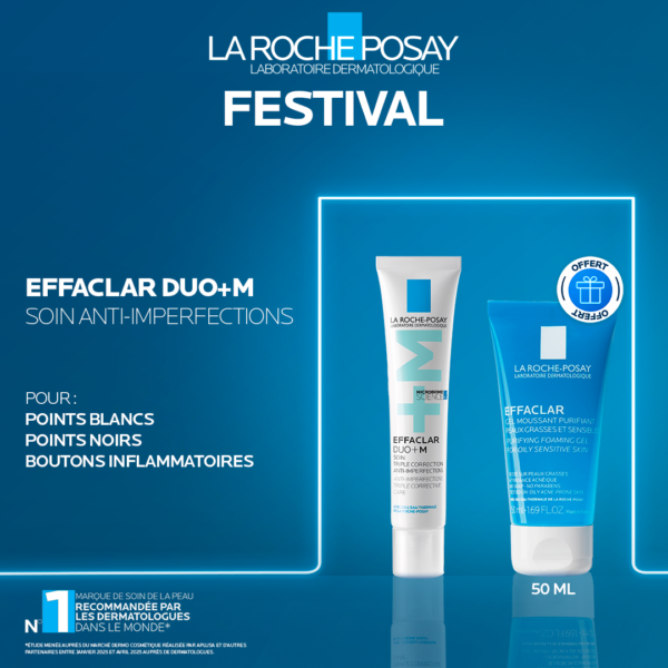 La Roche-Posay Effaclar Duo+M 40ml Anti-Imperfections = Gel Moussant 50ml OFFERT