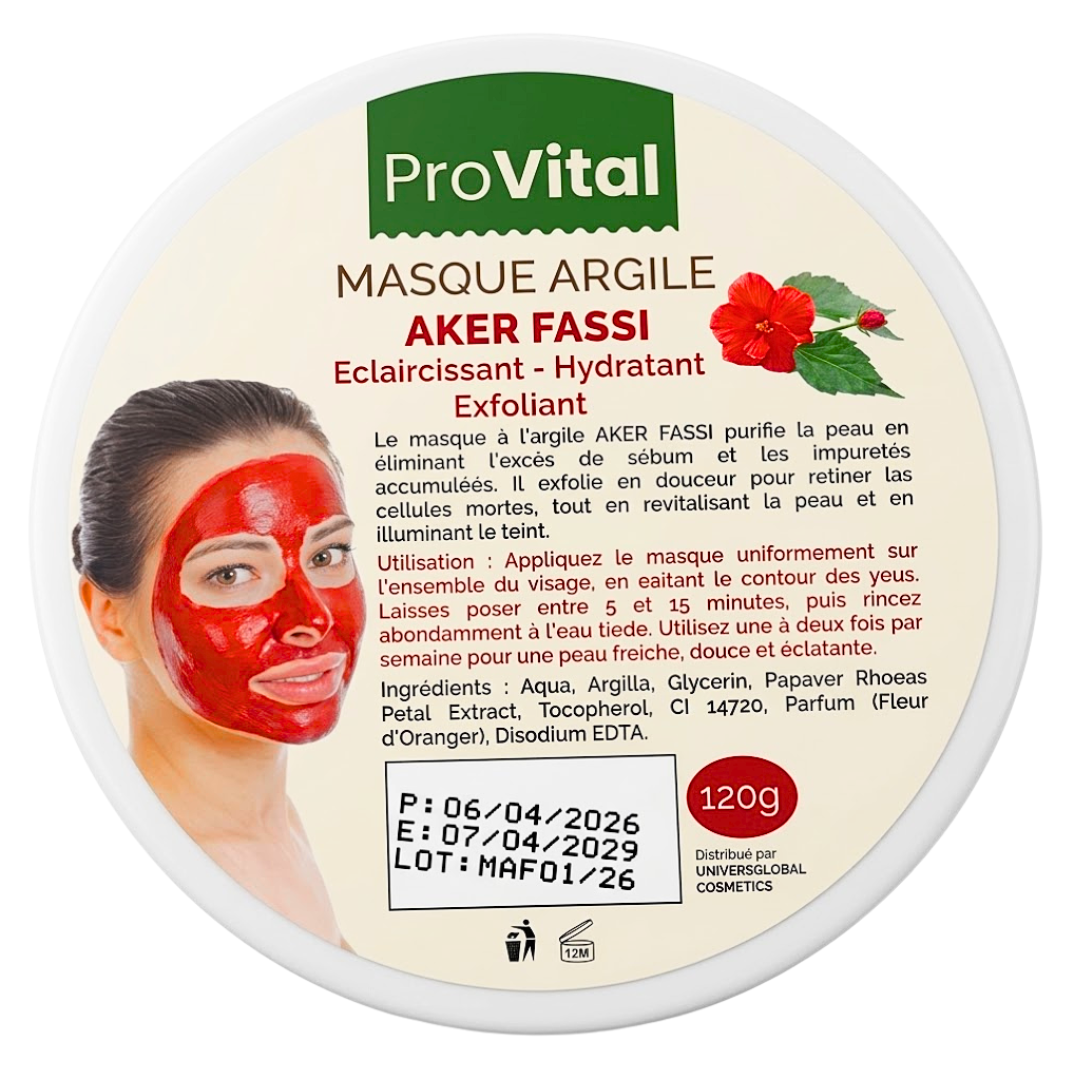 Pro-Vital-Masque-Argile-Aker-Fassi-120g.png Pro Vital Masque Argile Aker Fassi 120g – Image 1