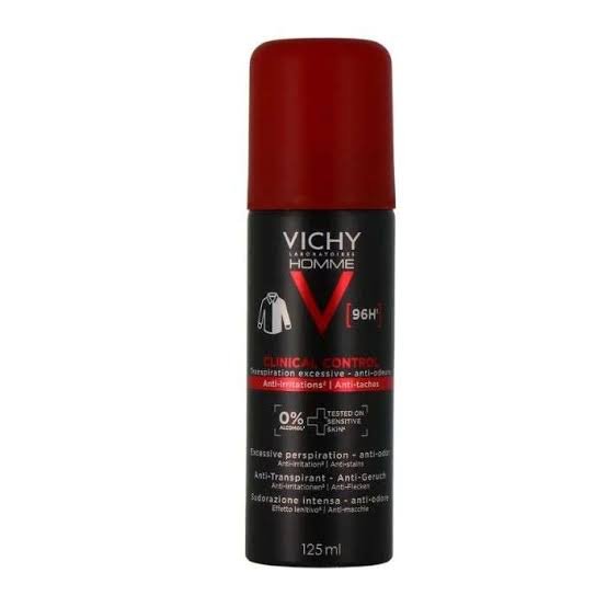 Vichy Deodorant Aerosol Clinical Control Spray 96h homme 125ml Vichy Deodorant Aerosol Clinical Control Spray 96h Homme125ml – Image 1