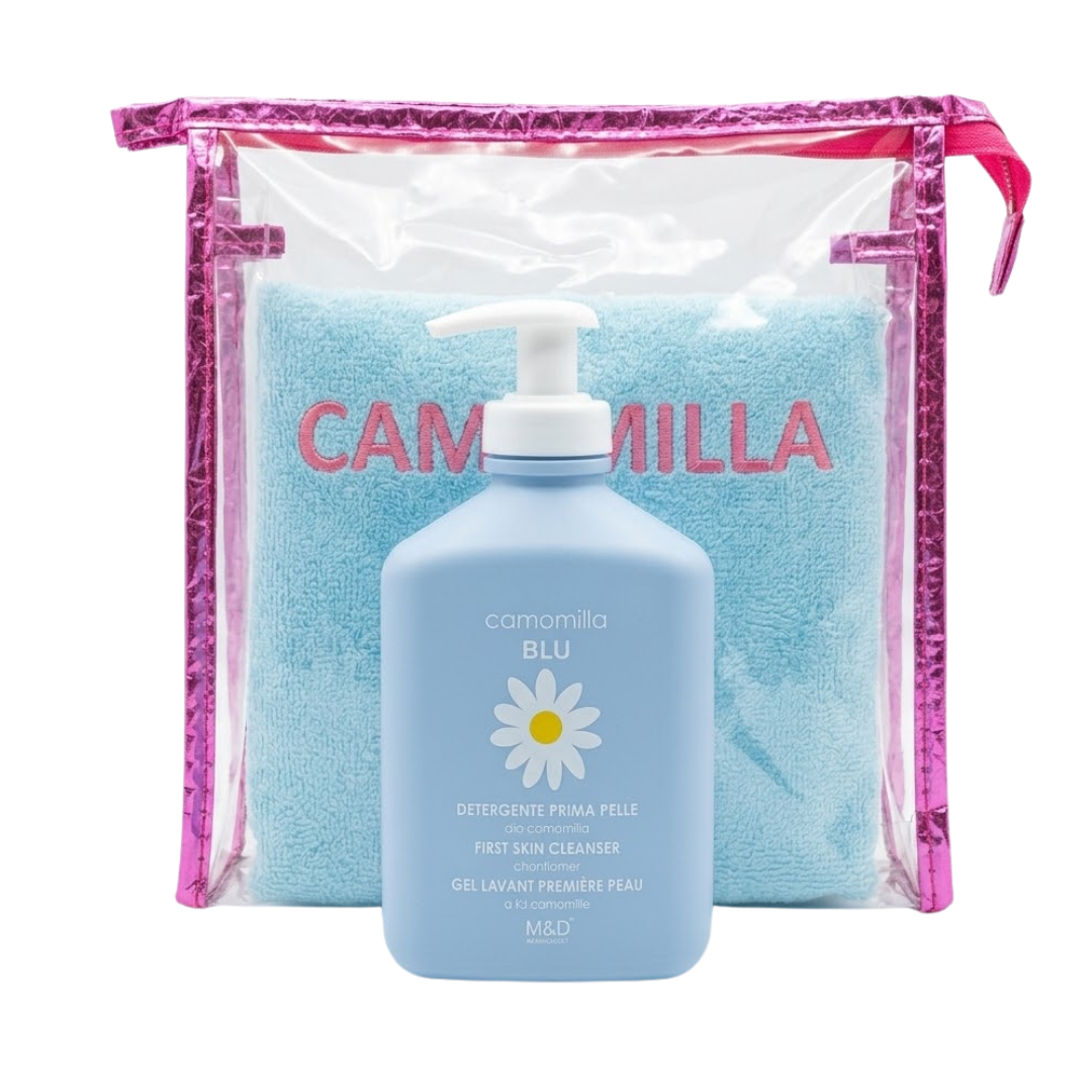 Camomilla Blu gel lavante premiere peau 300ml+Serviette Trousse