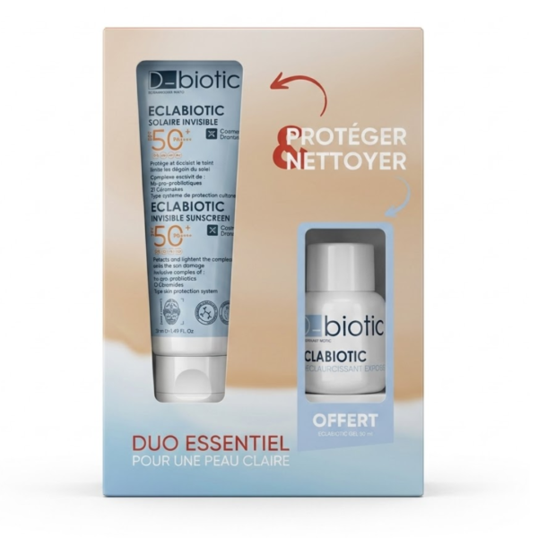 D-biotic"Eclabiotic Solaire Invisible+Gel Eclaircissant ECH" Duo Pack