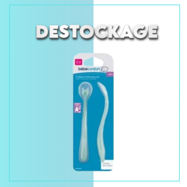 Bebe Confort - Cuillères en silicone douces (x2) Taille 2 (4M +)DESTOCKAGE
