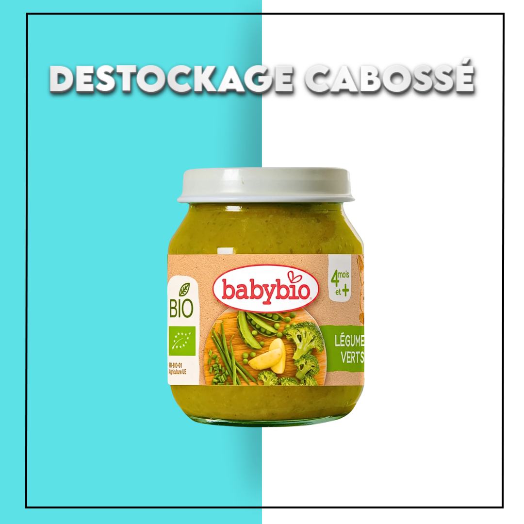 destockage cabossé (17) Babybio Petit Pot Legumes Verts 130g - DESTOCKAGE CABOSSE – Image 1