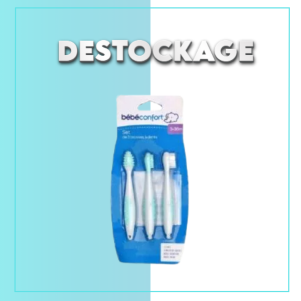 Bébé Confort Set de 3 Brosses à Dents 3-36Mois DESTOCKAGE
