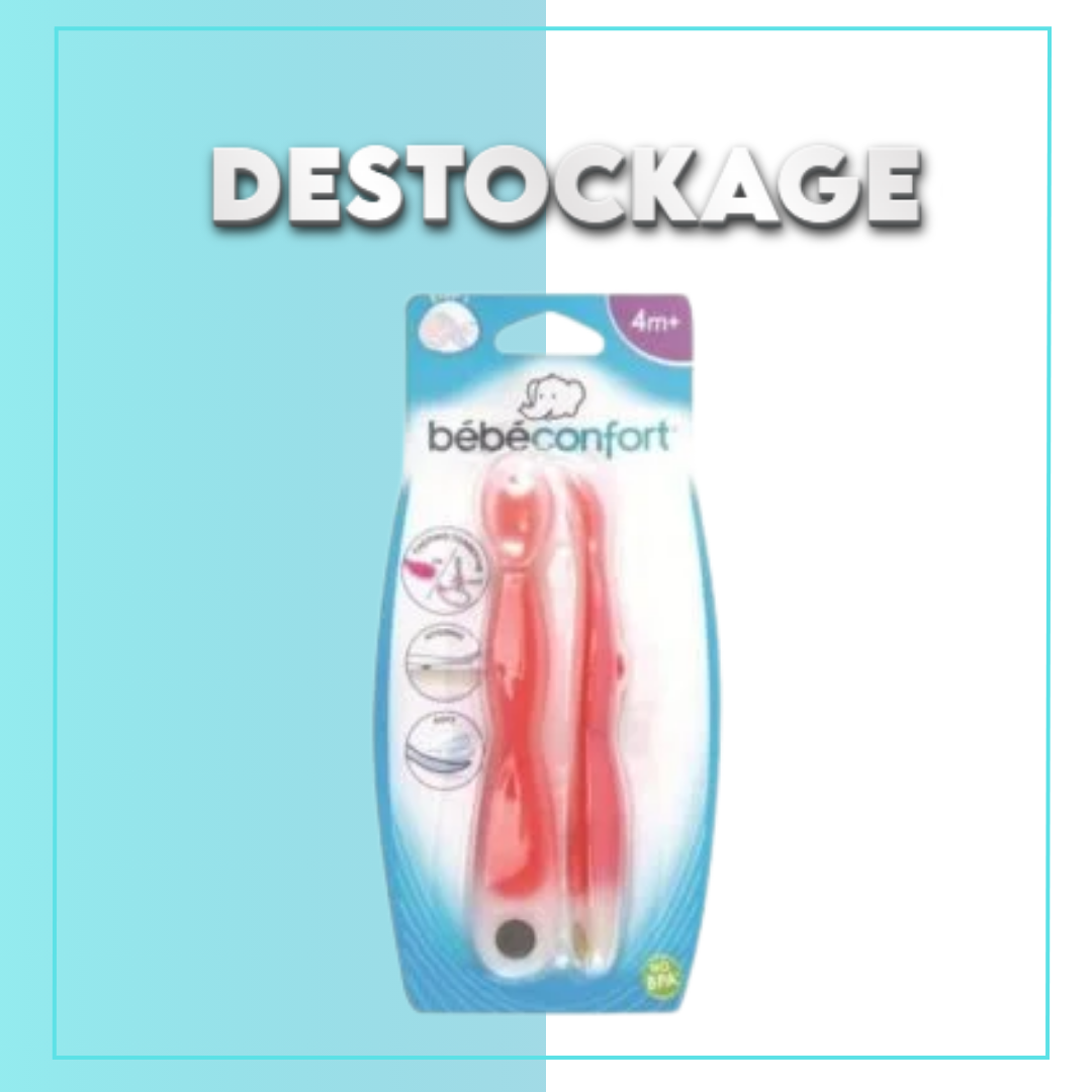 destockage cabossé (2) Bebe Confort - Cuillère Maman Thermosensibles (x2) Taille 1 (4M +) DESTOCKAGE – Image 1