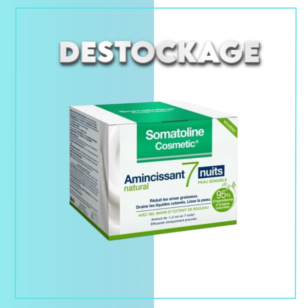 SOMATOLINE AMINCISSANT 7 NUITS NATURAL 400ML MINCEUR PEAUX SENSIBLES DESTOCKAGE