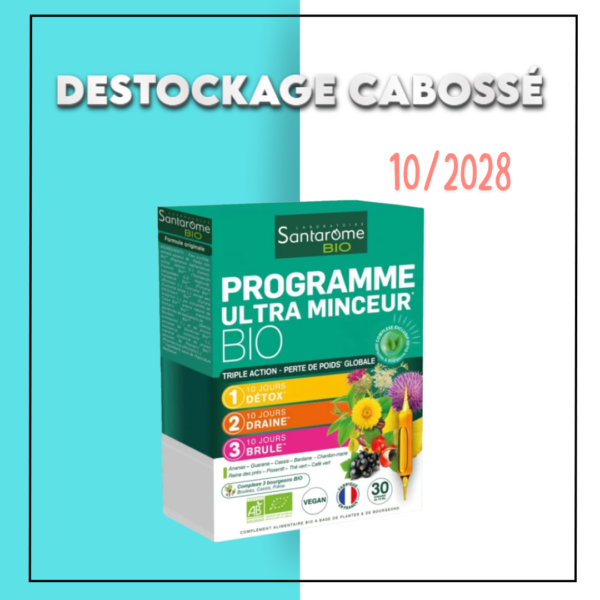 SANTAROME PROGRAMME ULTRA MINCEUR 30 AMPOULES - DESTOCKAGE CABOSSE