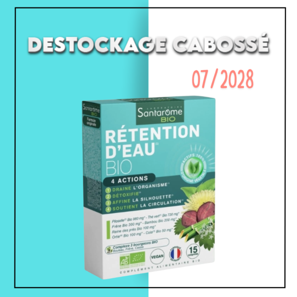 SANTAROME RETENTION D'EAU 15 COMPRIMES - DESTOCKAGE CABOSSE