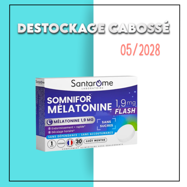 SANTAROME SOMNIFOR MELATONINE 1,9MG 30 COMPRIMES - DESTOCKAGE CABOSSE