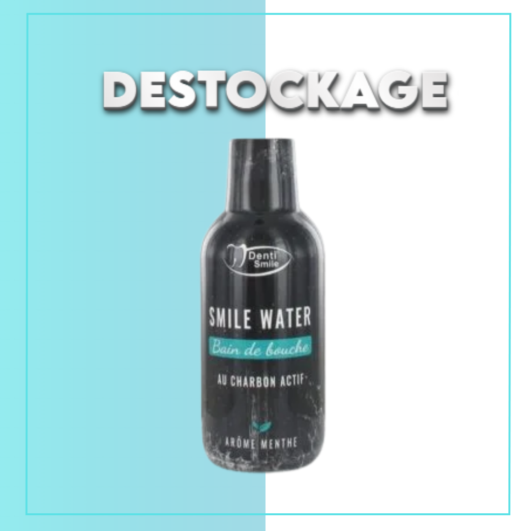 destockage cabossé (32) Denti Smile Bain de Bouche au Charbon Actif 300ml DESTOCKAGE – Image 1