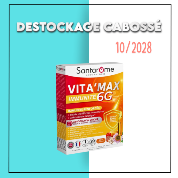 Santarome Vit'Max 6G 20Ampoules x 10ml - DESTOCKAGE CABOSSE