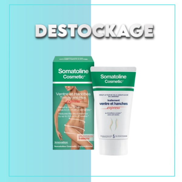 SOMATOLINE TRAITEMENT VENTRE ET HANCHES EXPRESS 150ML DESTOCKAGE