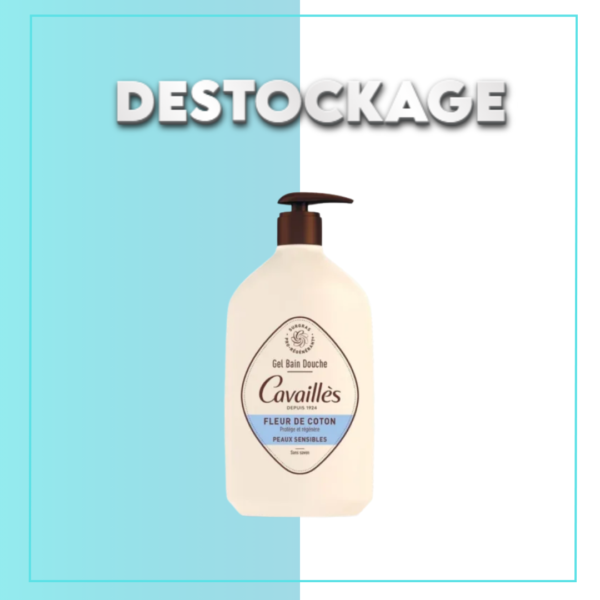 ROGE CAVAILLES GEL BAIN DOUCHE SURGRAS ACTIF FLEUR DE COTON 1L DESTOCKAGE