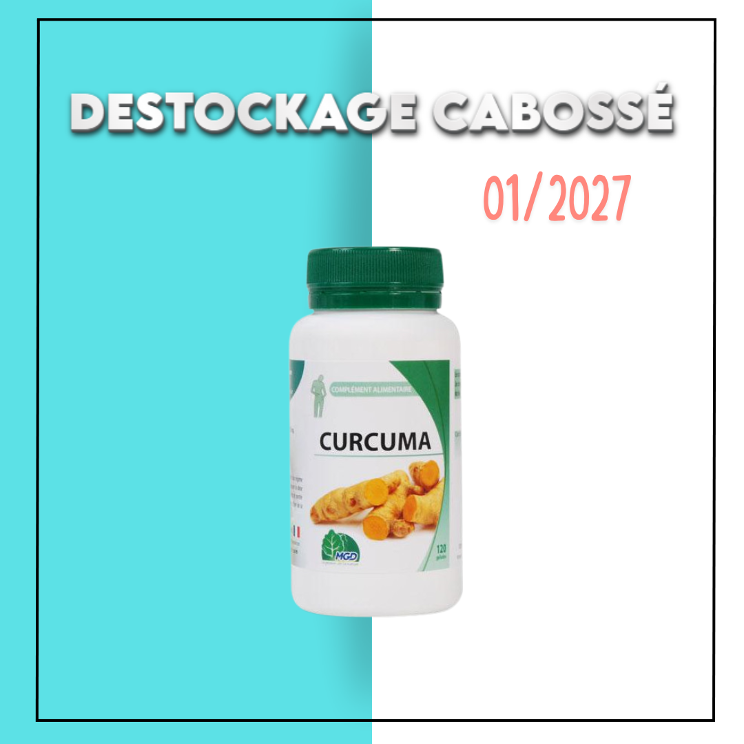 destockage cabossé (52) Mgd Nature Curcuma 120 Gelules - DESTOCKAGE – Image 1