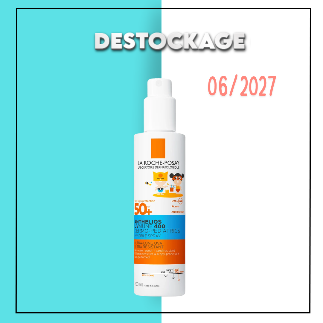 destockage cabossé (54) LA ROCHE POSAY ANTHELIOS UV MUNE 400 DERMO-PEDIATRICS SPRAY INVISIBLE SPF50+ - DESTOCKAGE – Image 1