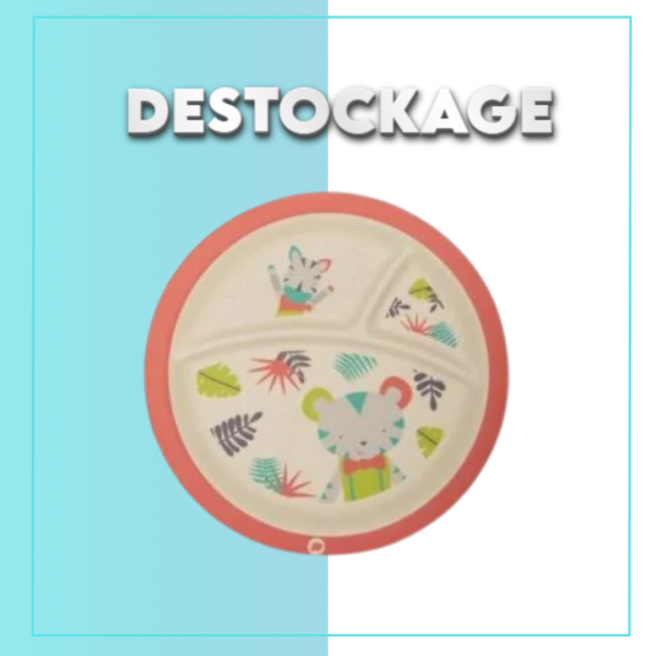 Bebe Confort - Assiette en Bambou avec compartiments - Jungle Vibes (18M +) DESTOCKAGE