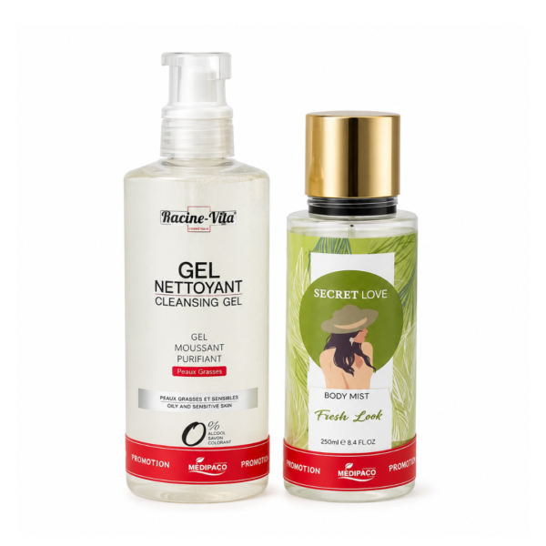 Racine Vita Gel Moussant Peaux Grasses 420ml+Secret Love Body Mist Pack