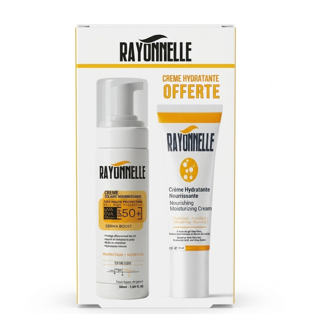 rayonnelle Rayonnelle -Crème Solaire 50ml+Creme Hydratante 50ml-Pack – Image 1