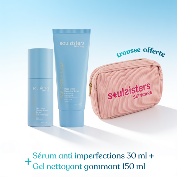 Soul Sisters Sérum Anti-imperfection 30 ml + Gel nettoyant gommant 150 ml = 1 Trousse Offerte
