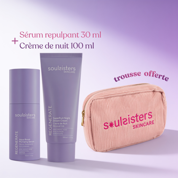 Soul Sisters Sérum repulpant 30 ml + Crème de nuit 100 ml = 1 Trousse Offerte