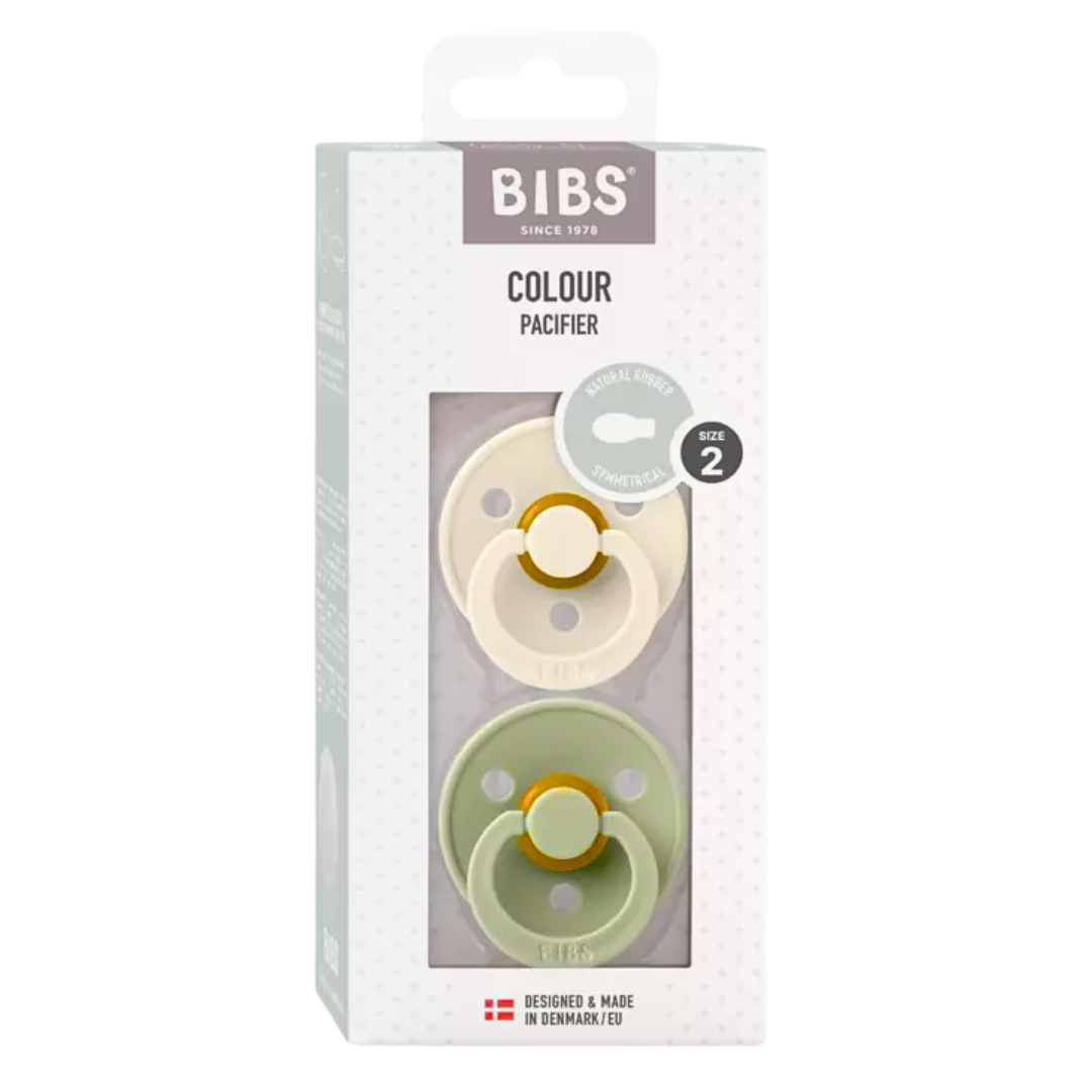Bibs-2-Suc-Colour-Symetic-IvorySage-Size-2-6m-1.png Bibs 2 Sucettes Colour Symetic Ivory/Sage Size 2 +6mois – Image 1