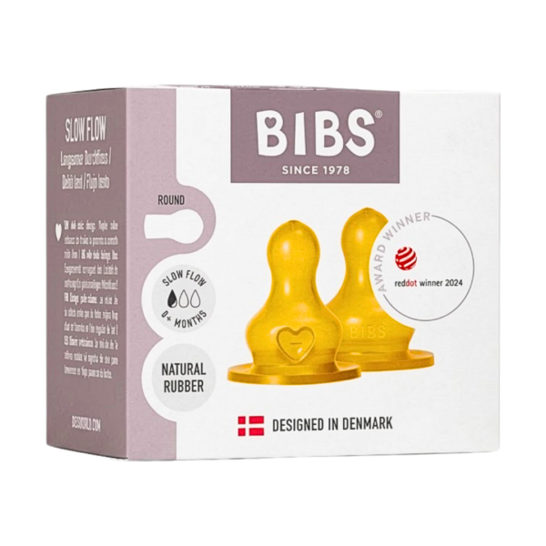 Bibs 2 Tetines Round Latex Slow Flow