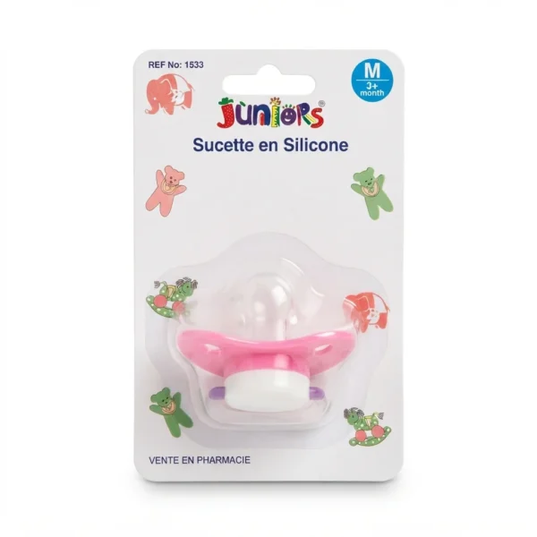 Juniors sucette en silicone jub 2émé age +clips