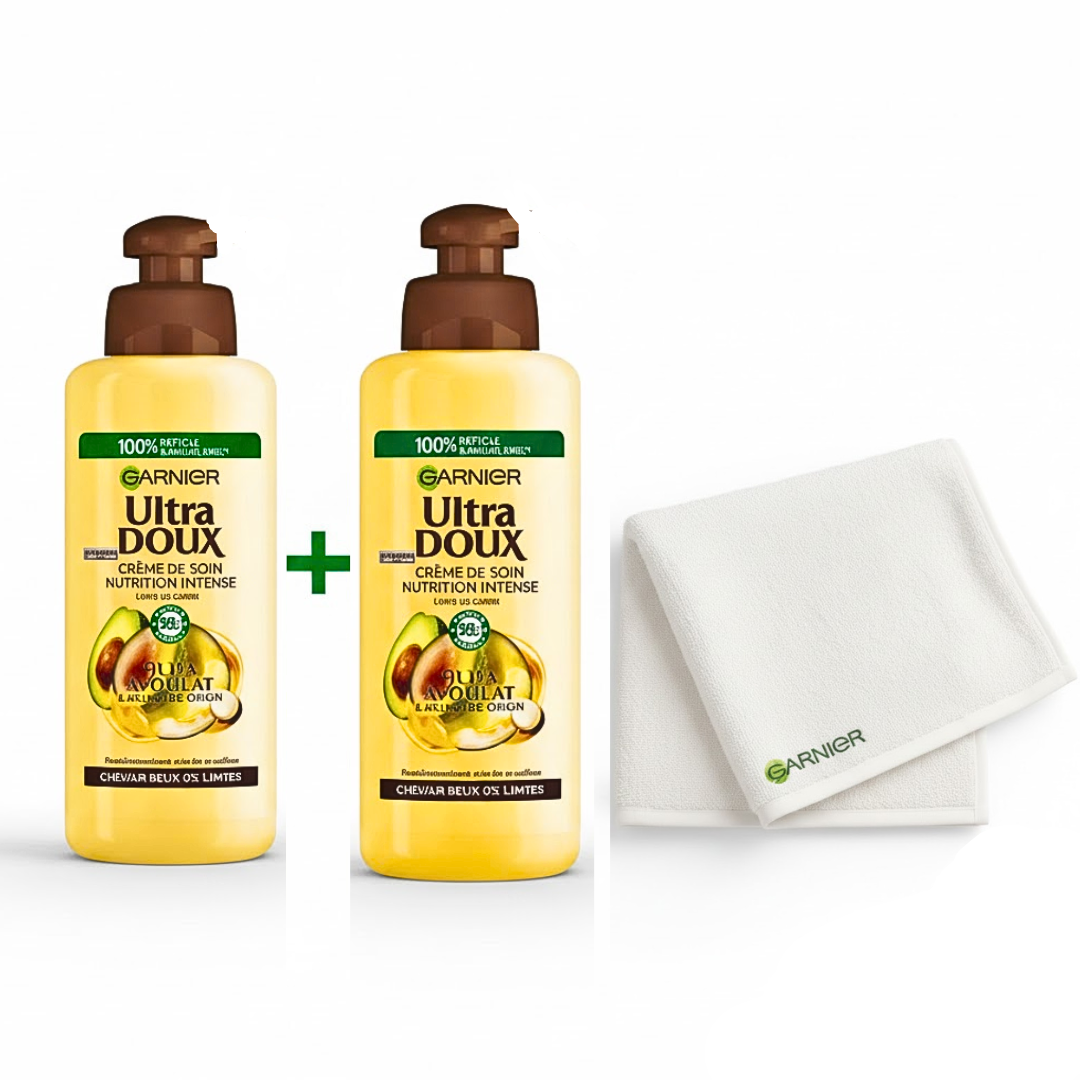 Garnier Ultra Doux Serum Hair Honey 2x115ml + Serviette pack (1)