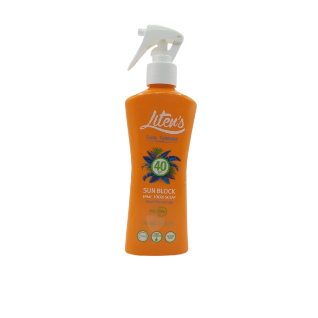 Liten's lait solaire aloe vera spray spf40 250ml