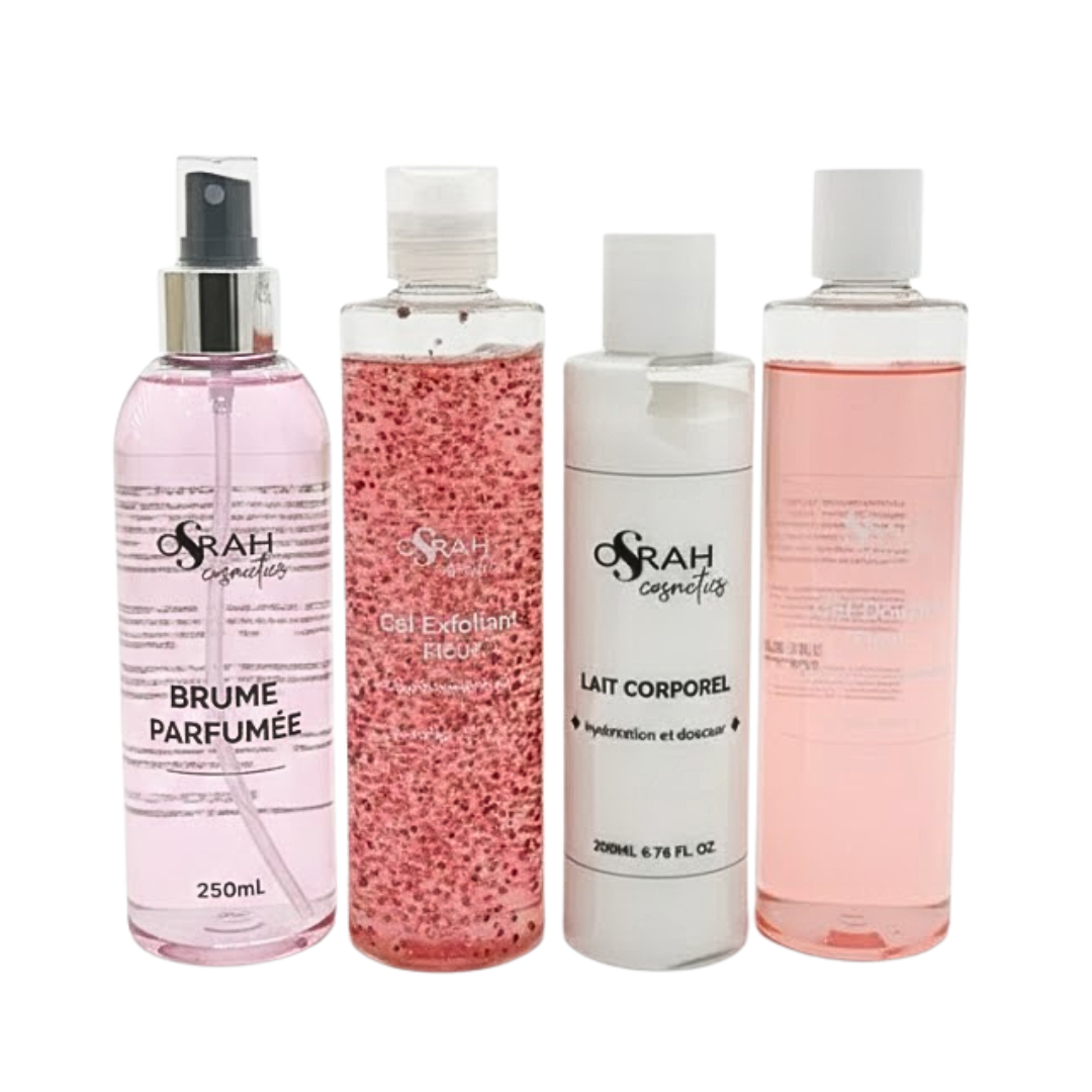 Osrah Pack Hammam gel Douche+lait Corporel+Brume+Gel Exfoliant
