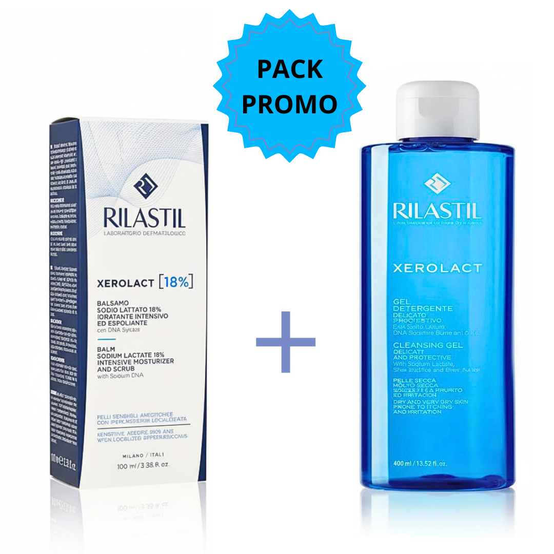 Rilastil Xerolact 18% Baume 100ml+Xerolact Gel Nett 400ml Pack (1)