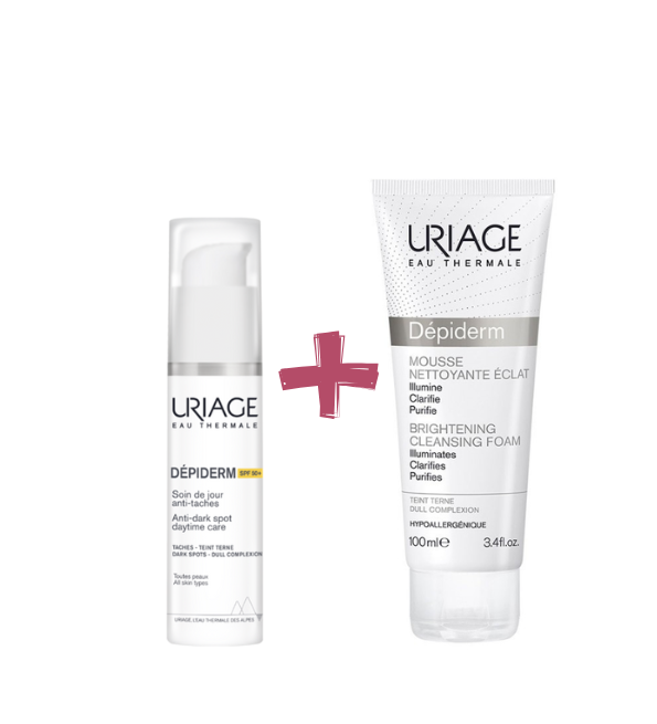 Uriage-Depiderm-Spf50-30mlDepiderm-Mousse-Nett-100ml-pack-1.png